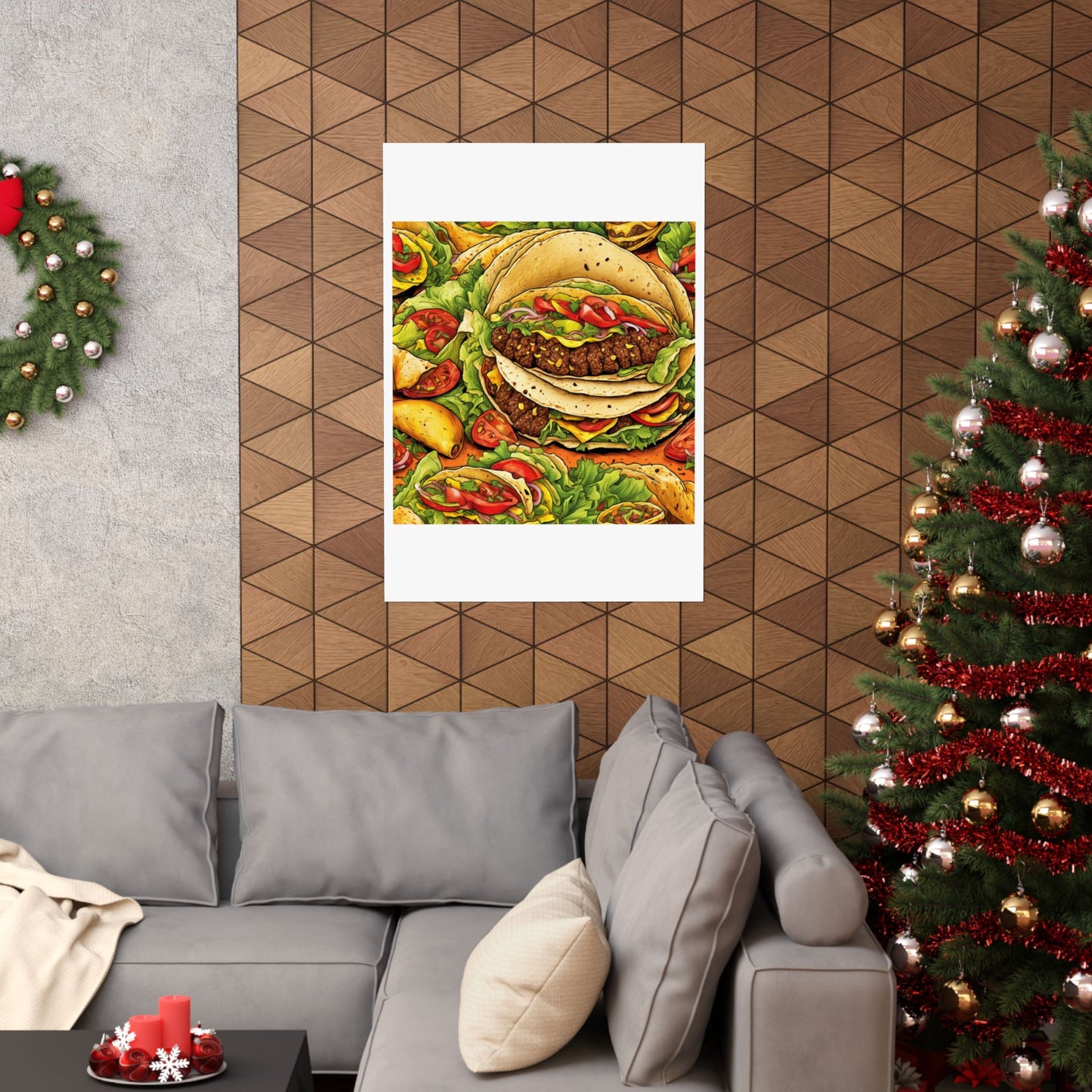 Stacked Taco Fiesta Foodie Gift Art Poster