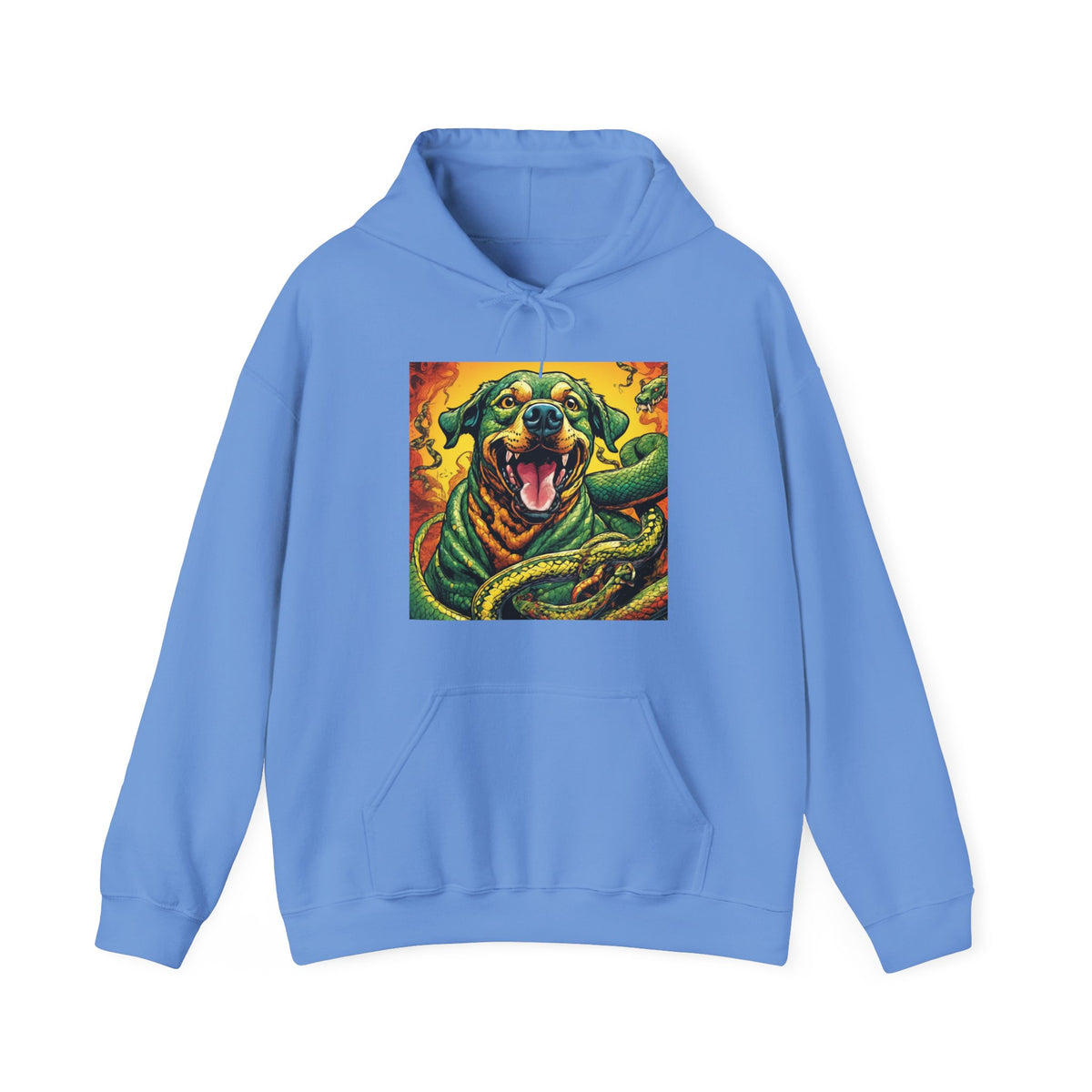 Surreal Serpent Hound Dark Fantasy Creature Art Hoodie