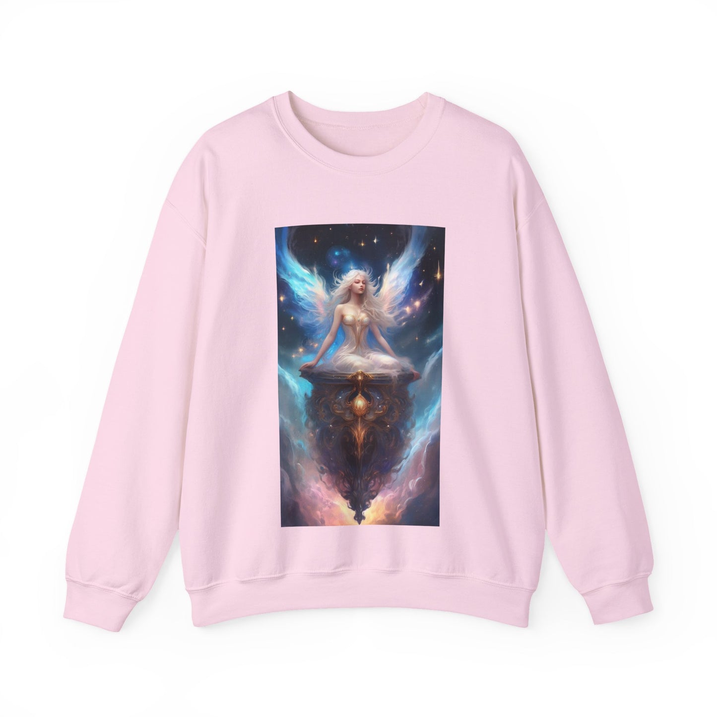 Celestial Winged Meditation Fantasy Portrait Sweatshirt