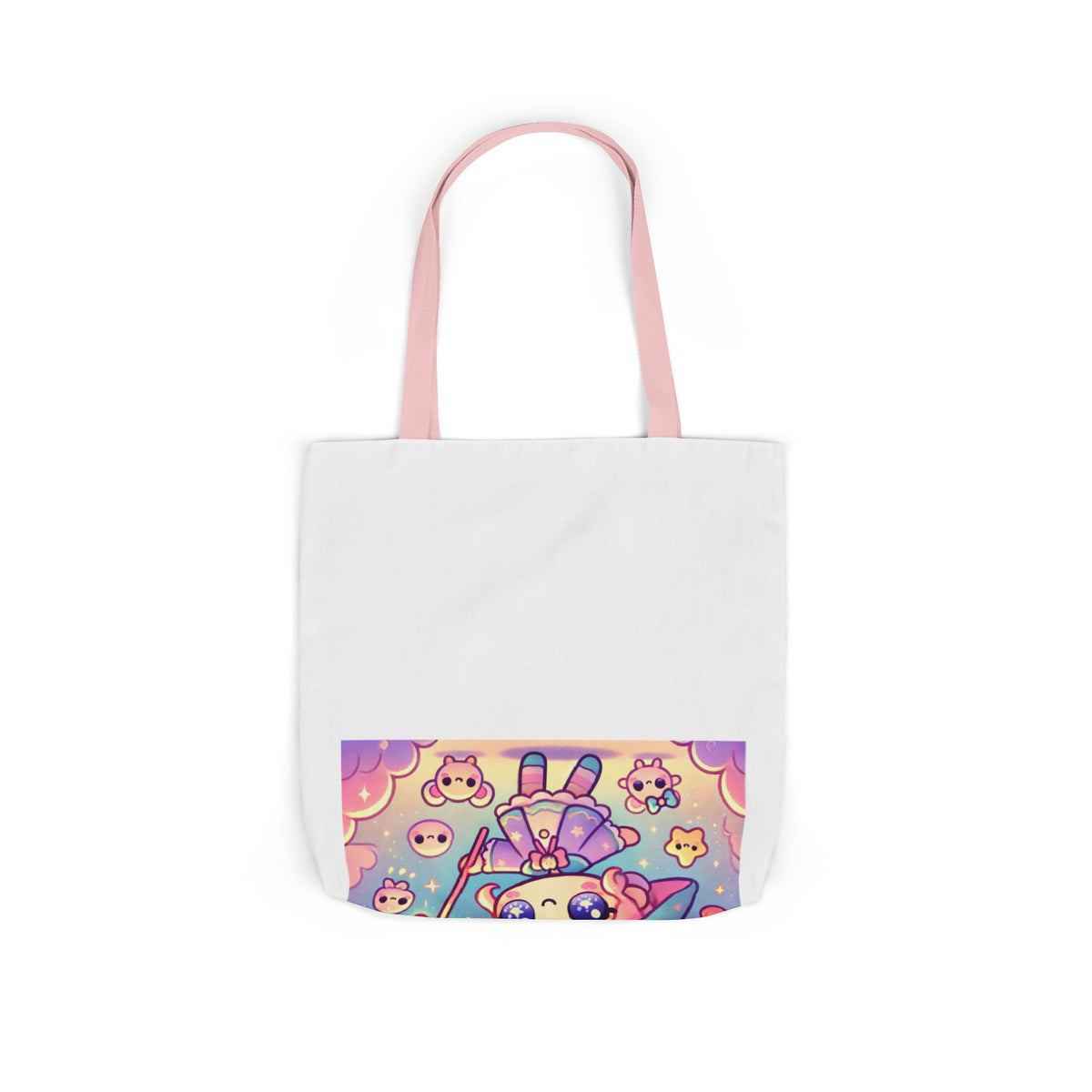 Kawaii Moon Wand Pastel Fantasy Art Canvas Tote Bag
