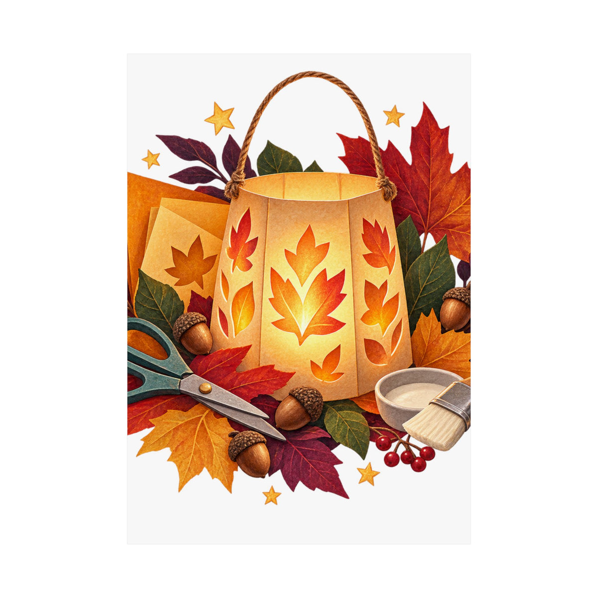 Autumn Lantern Making Workshop Poster