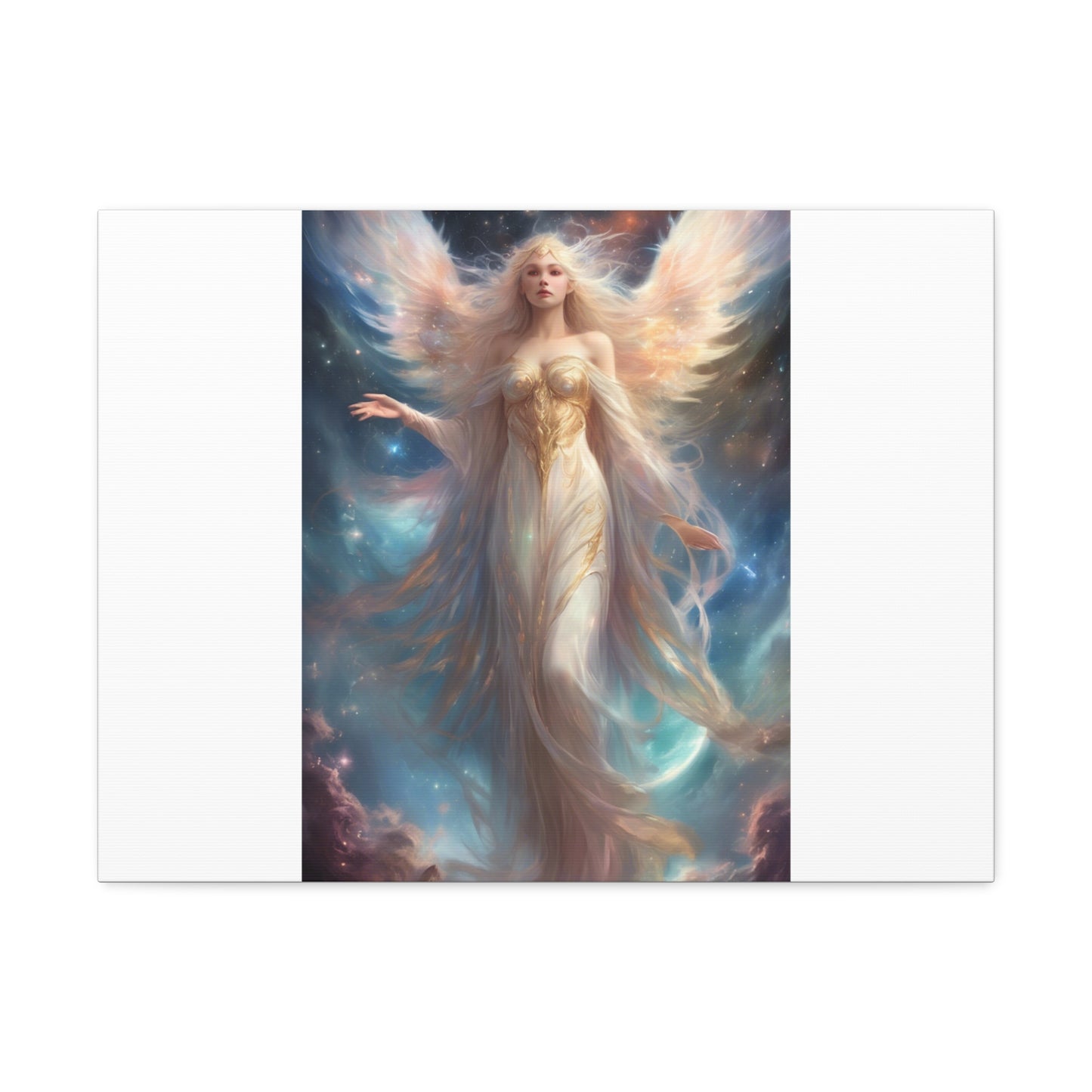 Celestial Winged Heroine Fantasy Portrait Canvas