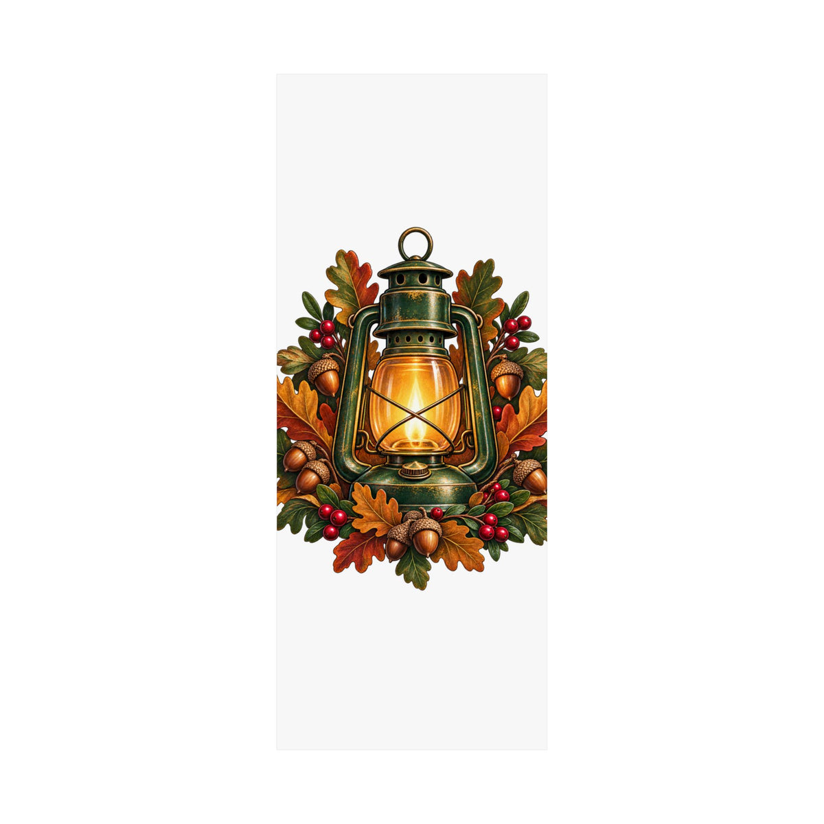 Autumn Oak Lantern and Acorns Poster