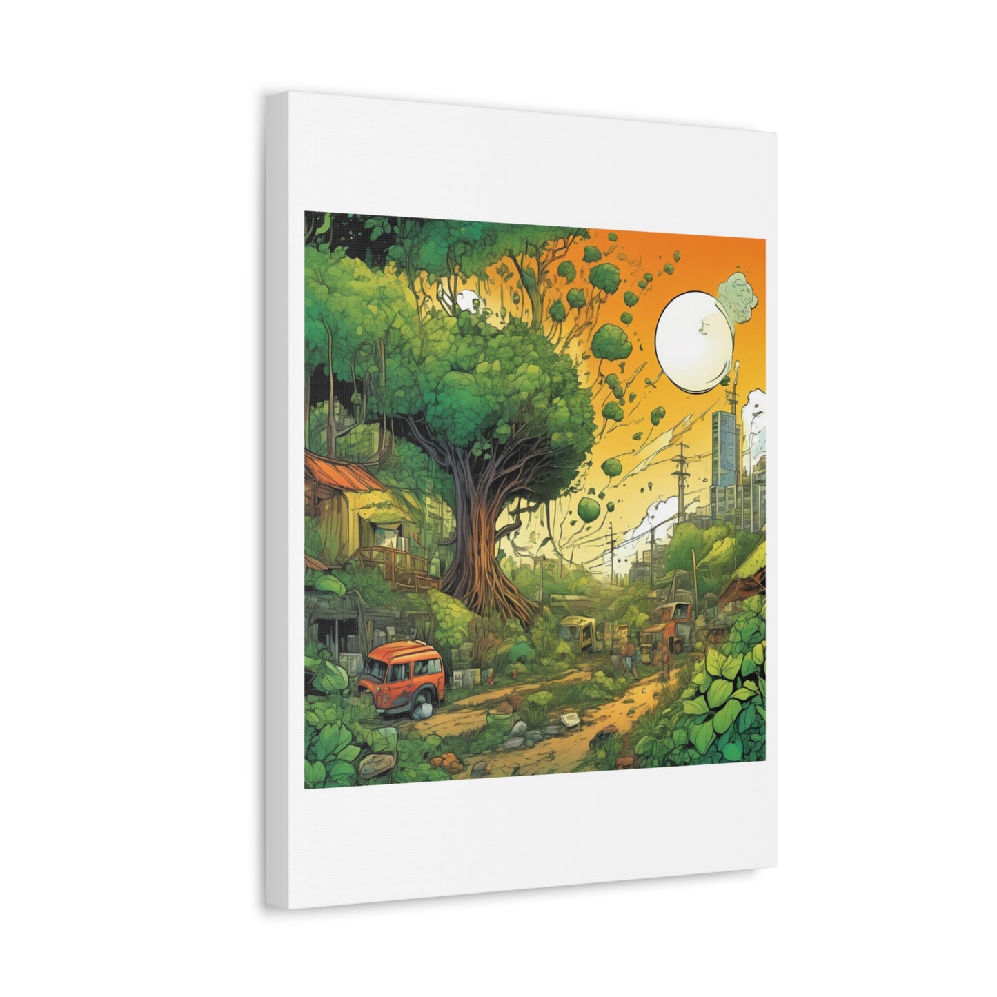 Cottage Road Landscape Nature Gift Art Canvas