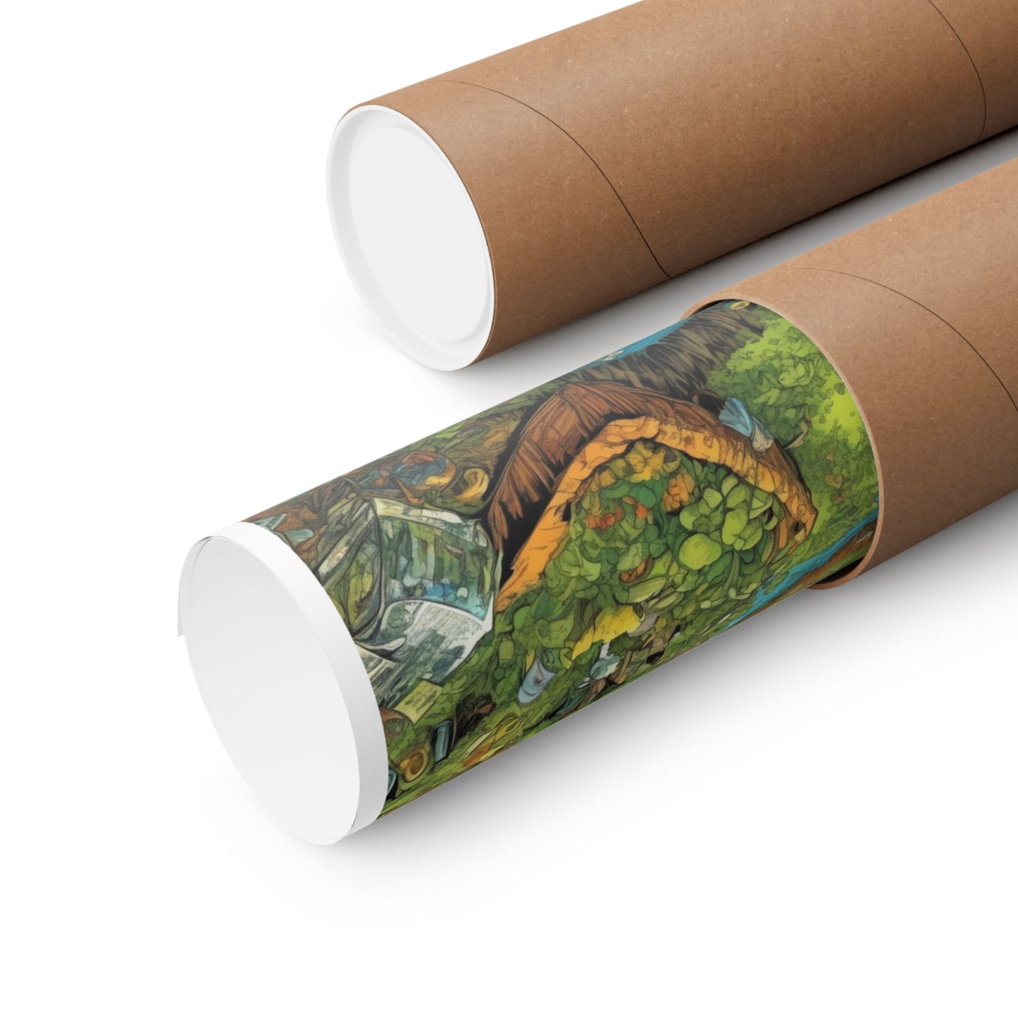 Whimsical Garden Stream Nature Gift Art Poster