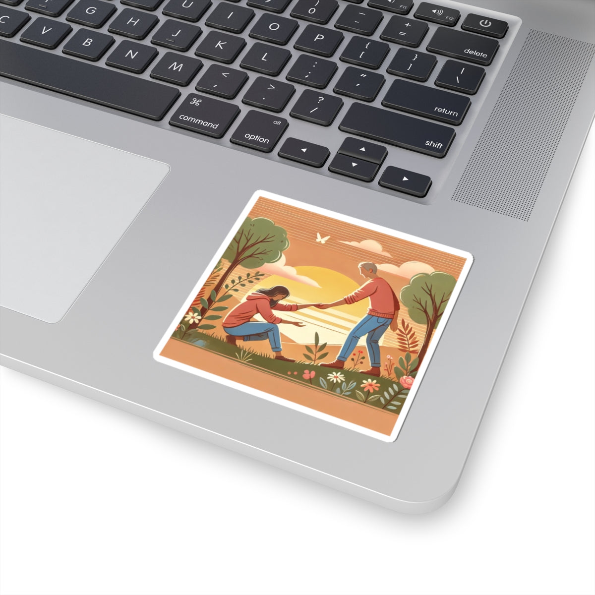 Helping Hands Sunset Garden Sticker