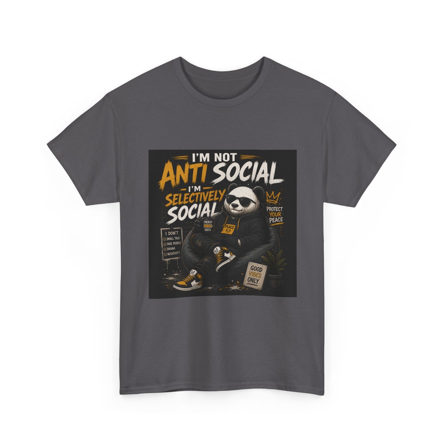 I’m Not Anti Social I’m Selectively Social sloth design Tee | funny introvert shirt