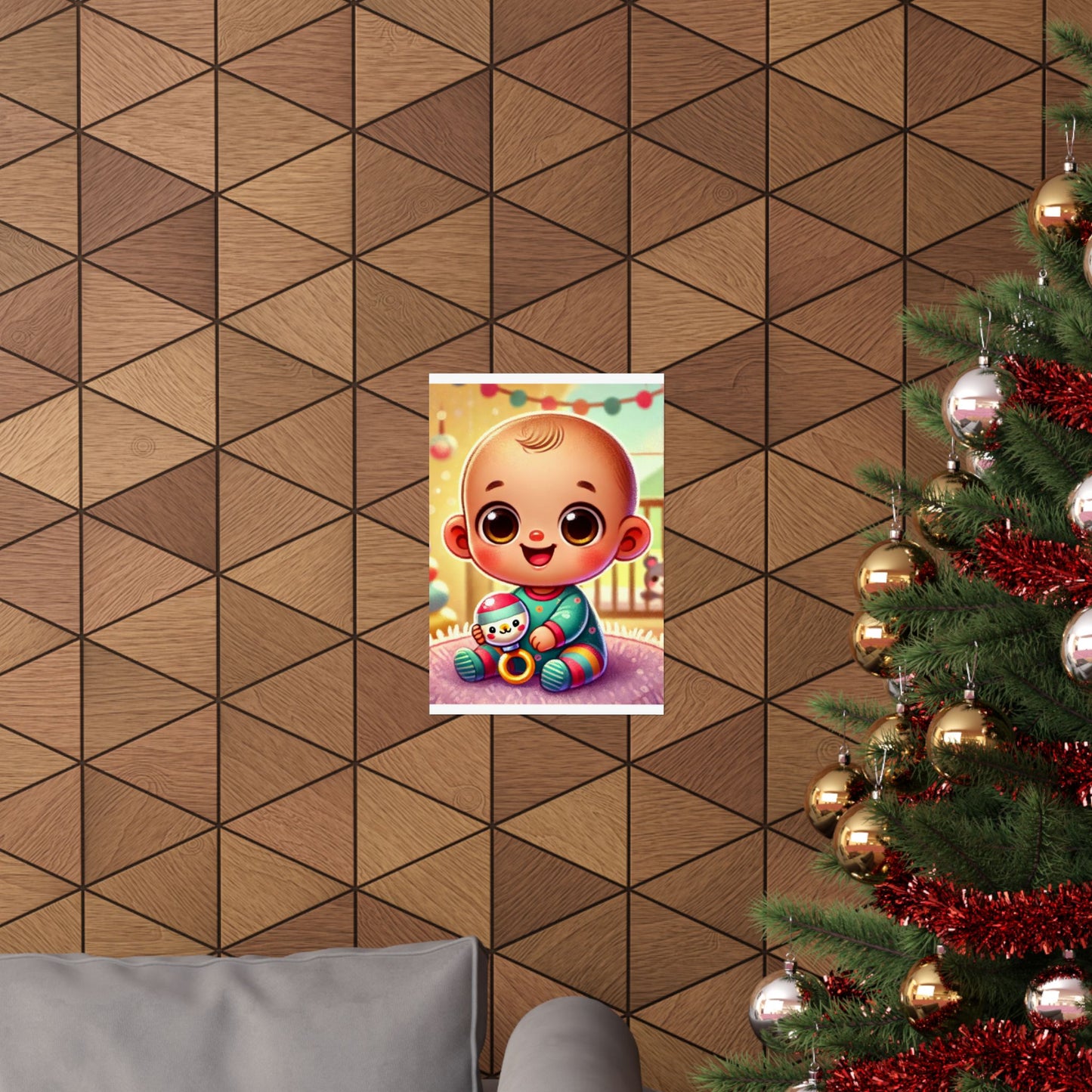 Cheerful Baby Nursery Playroom Art Poster