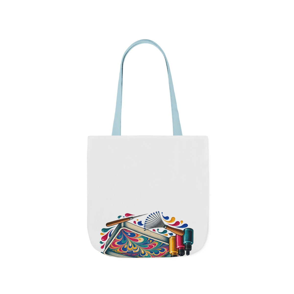 Colorful Paper Marbling Workshop Tote Bag