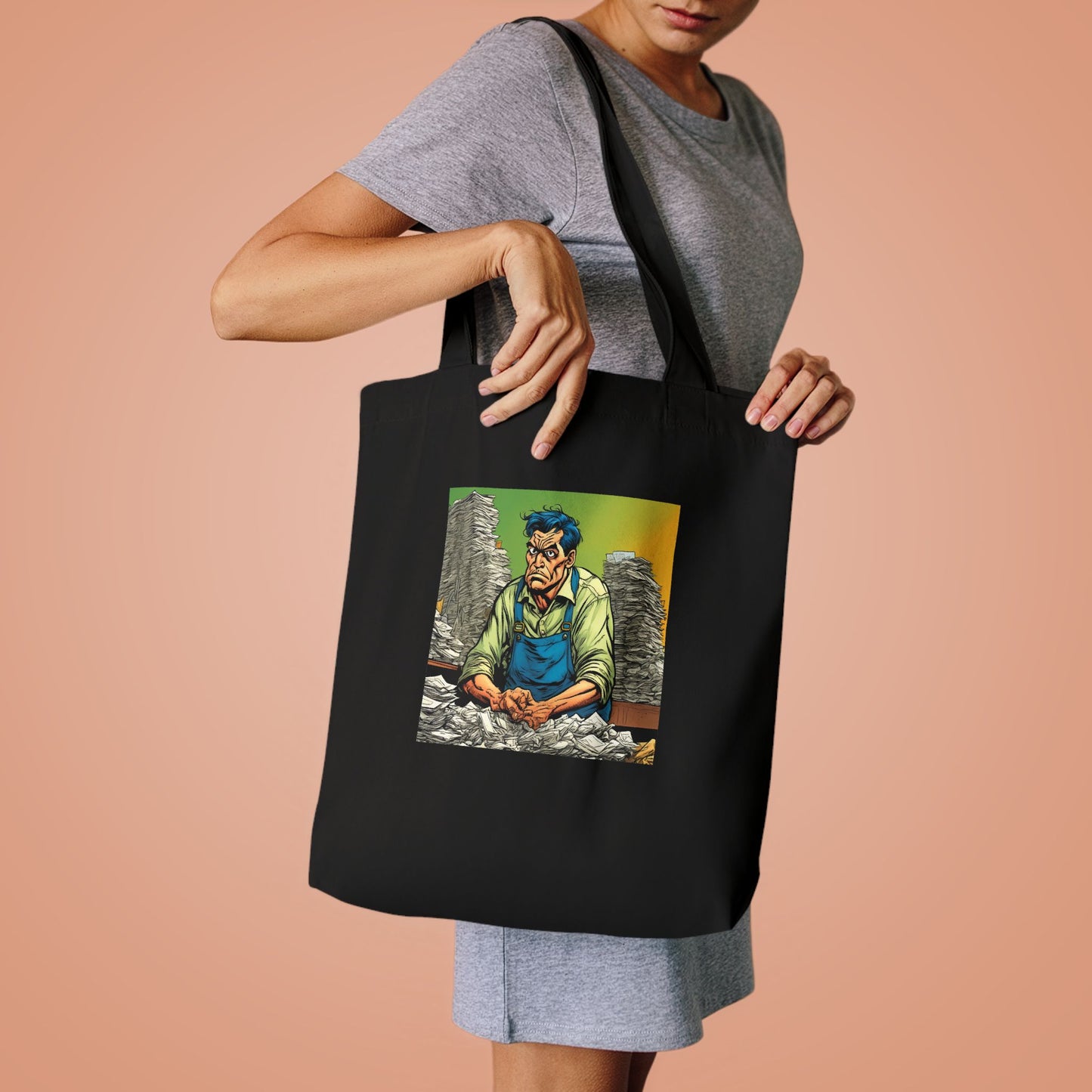 Paperwork Chaos Desk Worker Funny Office Art Tote Bag