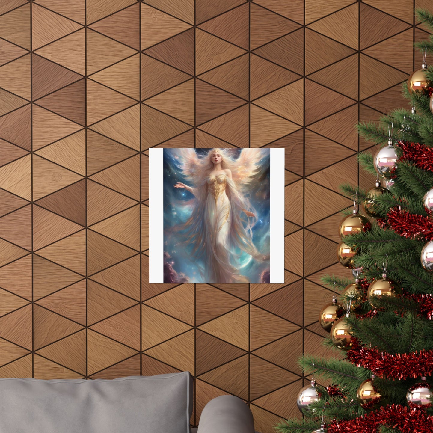 Celestial Winged Heroine Fantasy Portrait Poster