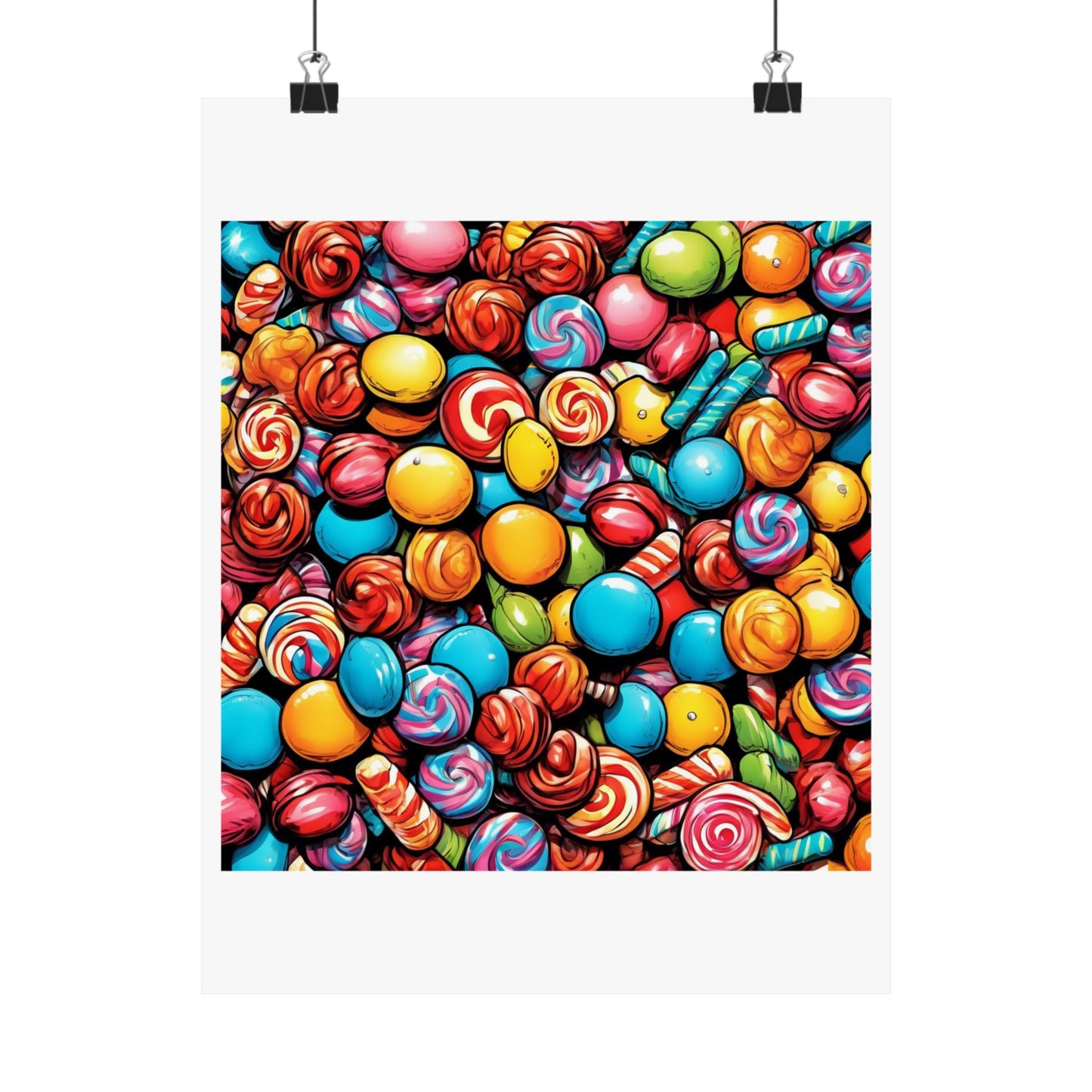 Colorful Candy Pattern Sweets Gift Art Poster