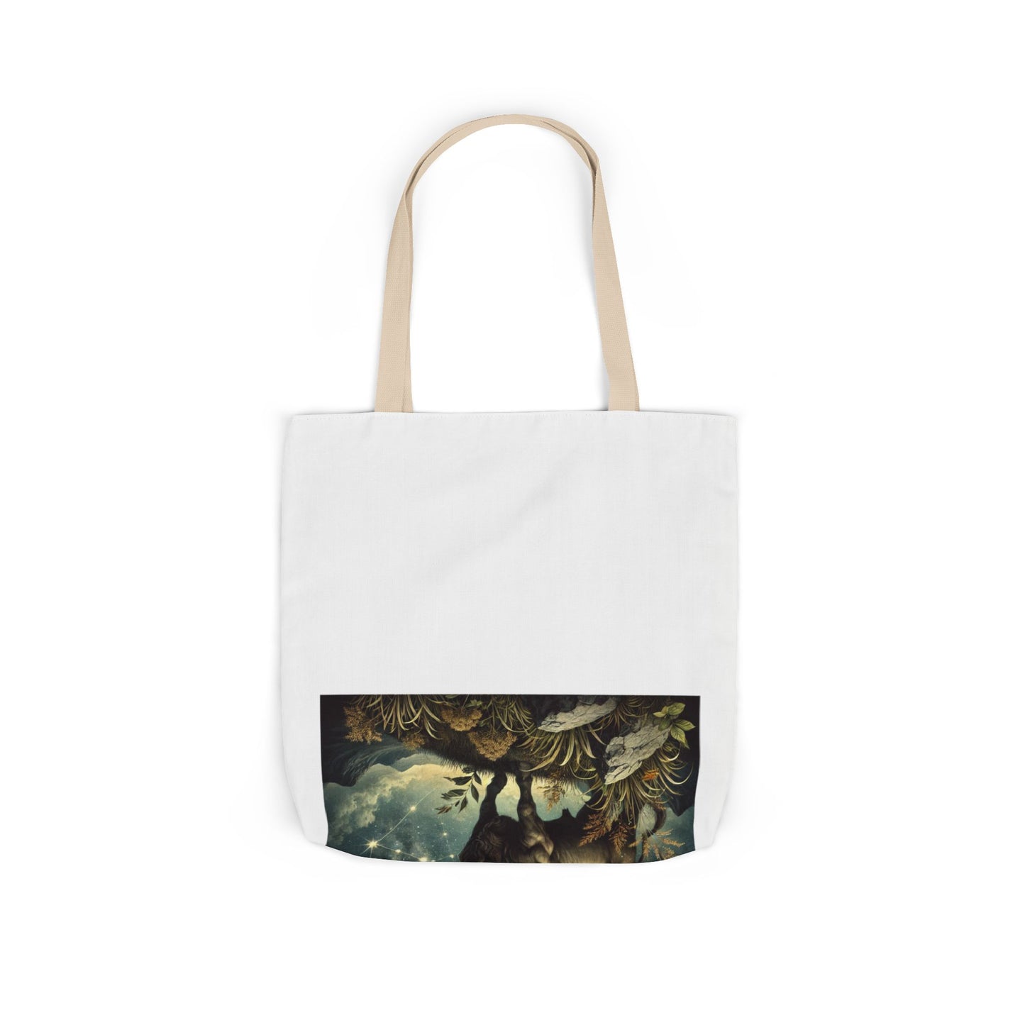 Taurus Bull Constellation Celestial Canvas Tote Bag
