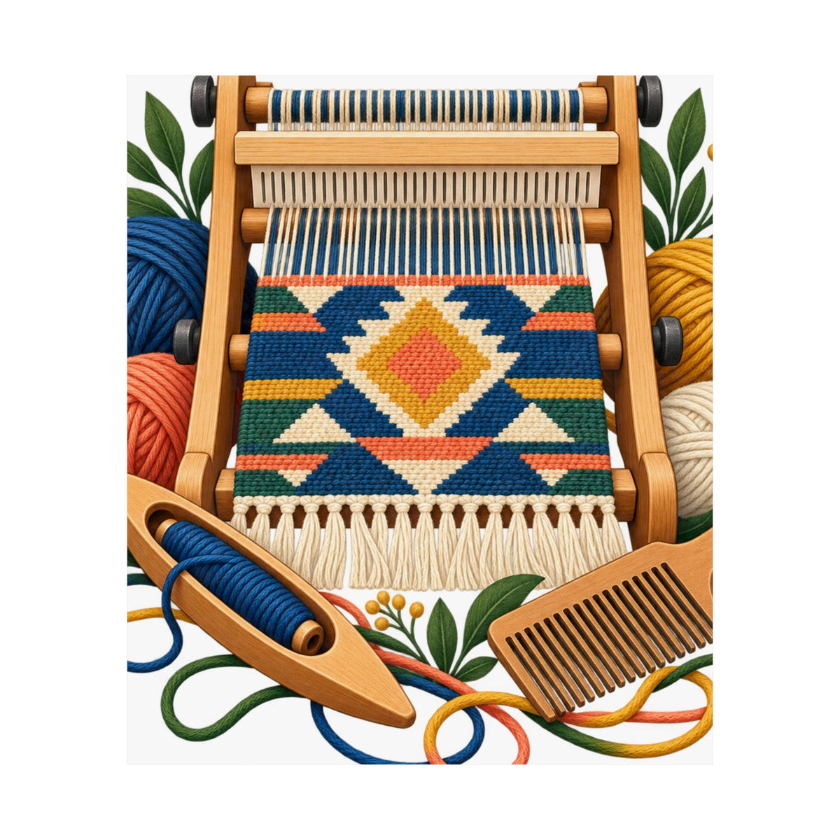 Geometric Hand Weaving Workshop Poster