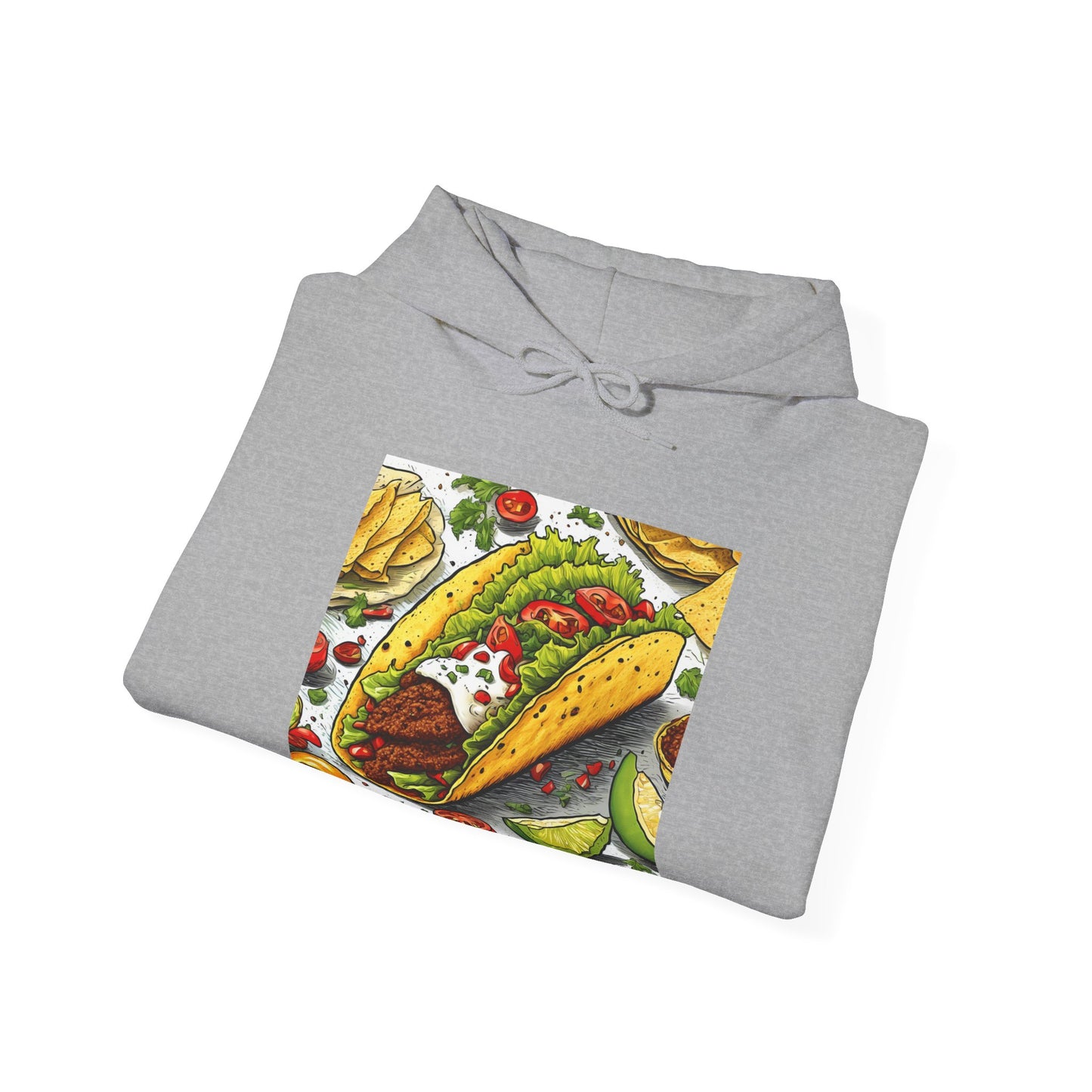 Bold Taco Illustration Foodie Gift Art Hoodie