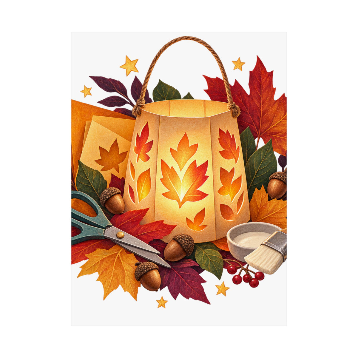 Autumn Lantern Making Workshop Poster