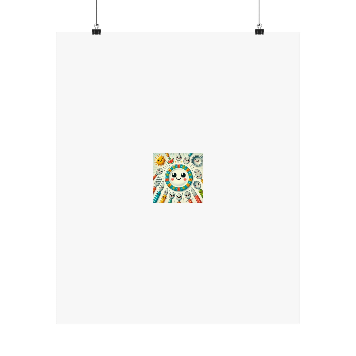 Happy Little Kitchen Club Kawaii Food Poster Kitchen Wall Art Decor