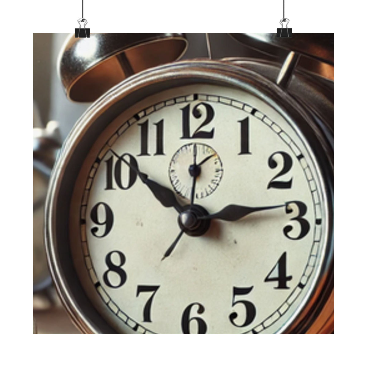 Vintage Alarm Clock Morning Routine Classic Clock Poster