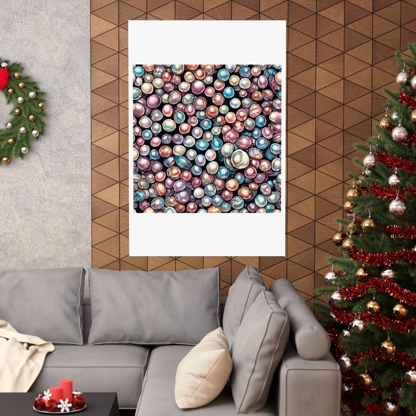 Pearl Bubble Pattern Abstract Gift Art Poster