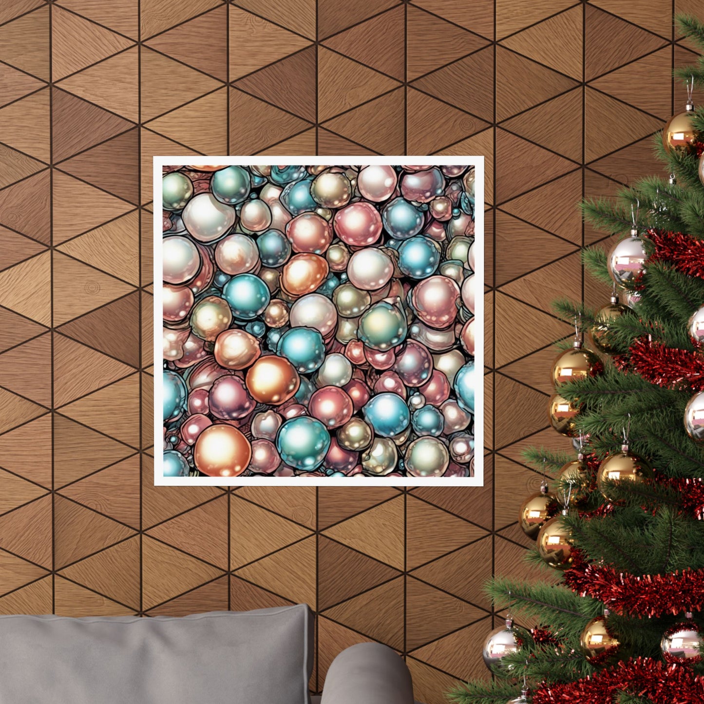 Rainbow Pearl Marble Abstract Gift Art Poster