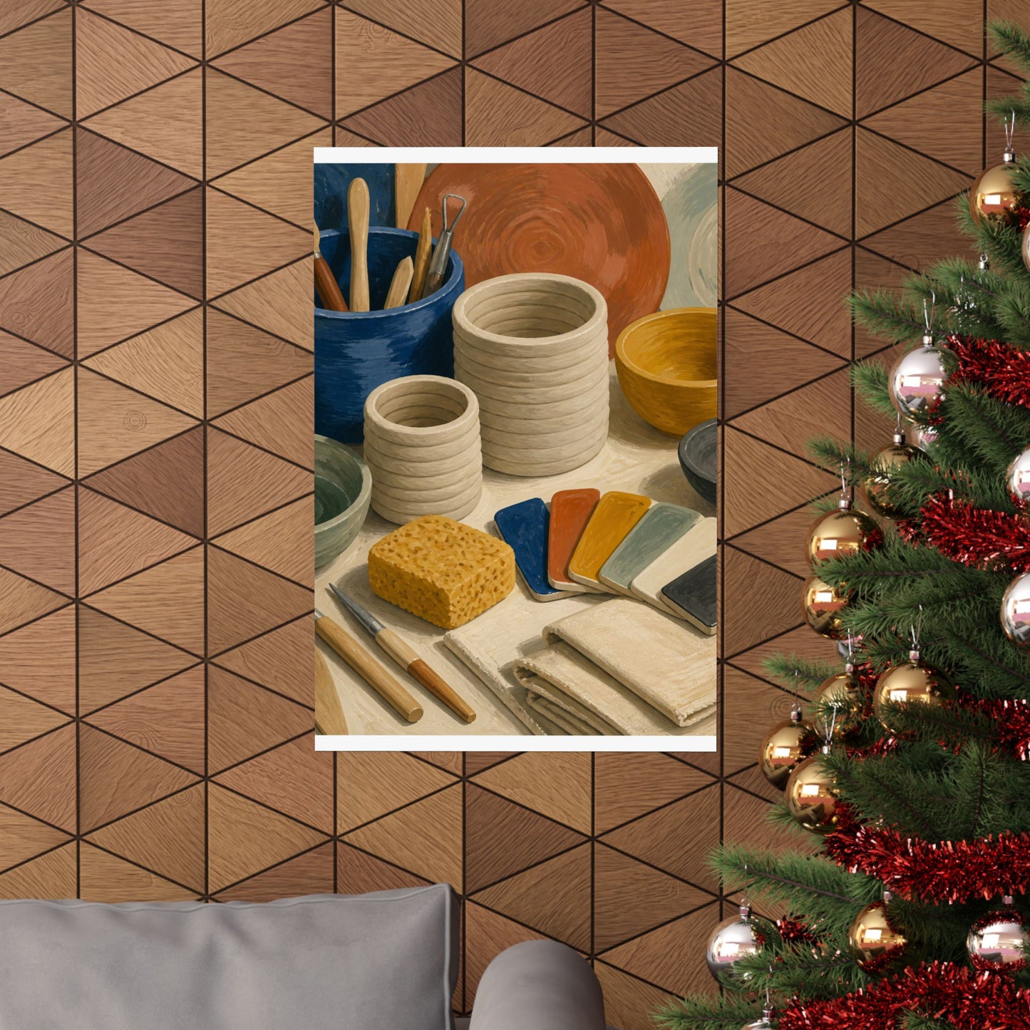 Handbuilt Ceramics Studio Art Poster