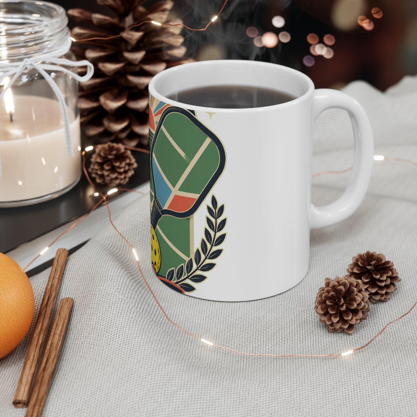 Retro Pickleball Court Club Sport Mug