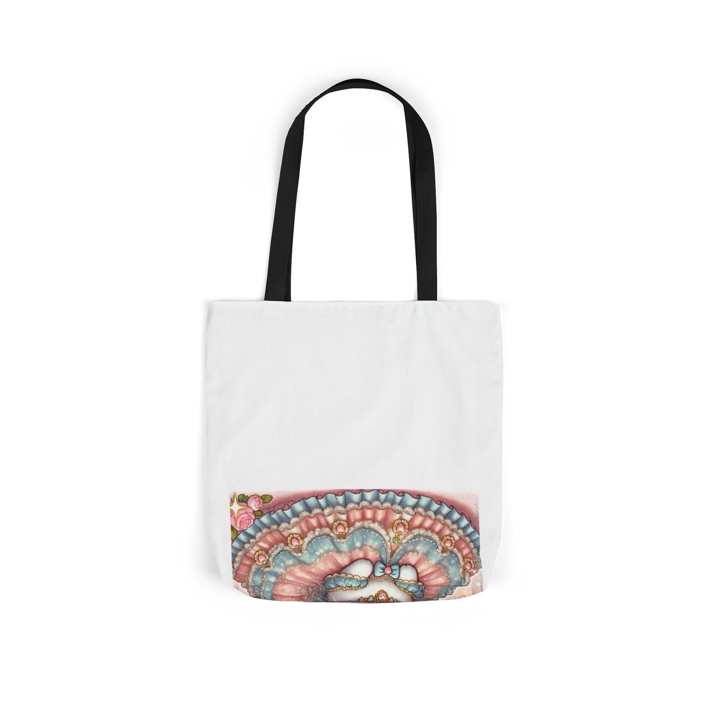 Pastel Princess Calico Cat Fantasy Canvas Tote Bag