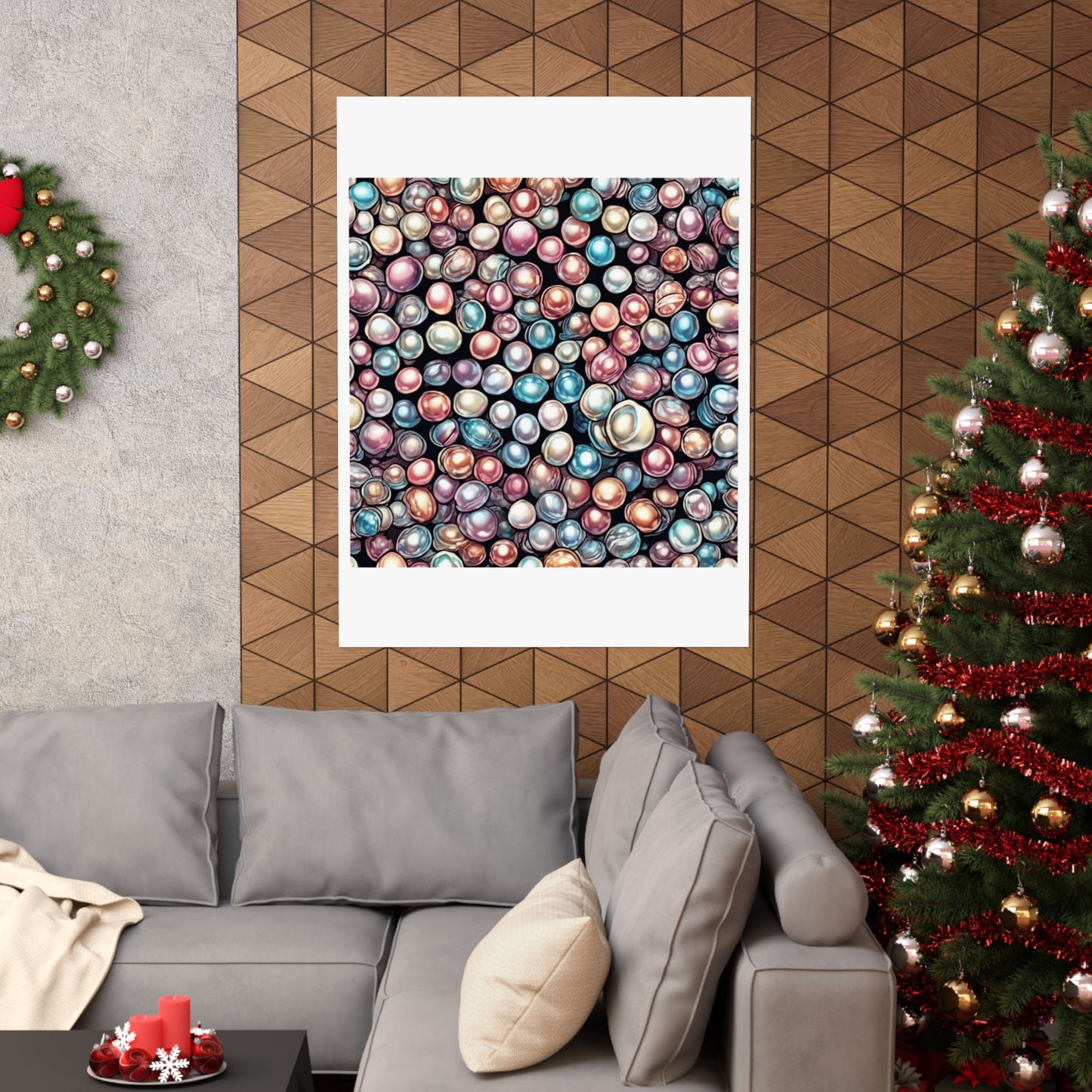 Pearl Bubble Pattern Abstract Gift Art Poster