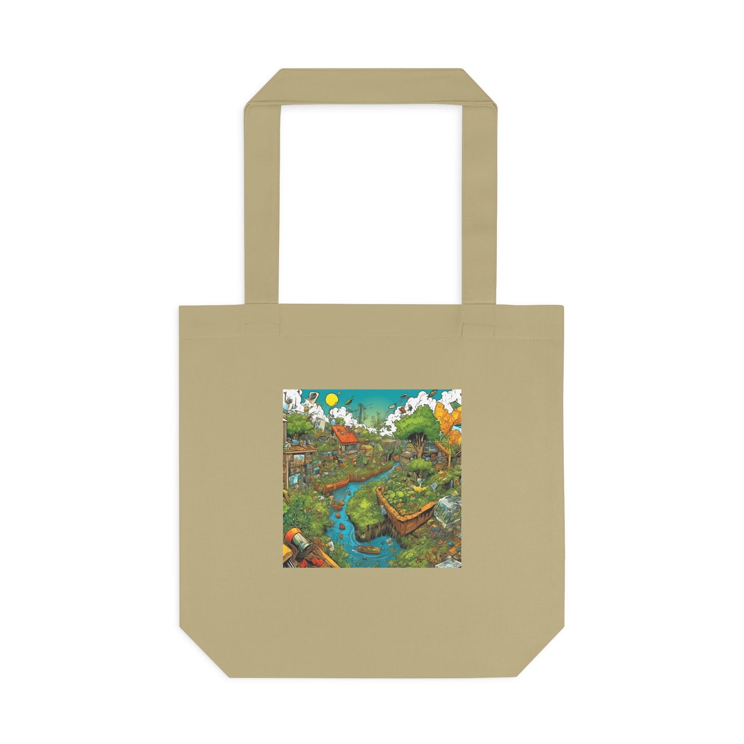 Whimsical Garden Stream Nature Gift Art Tote Bag