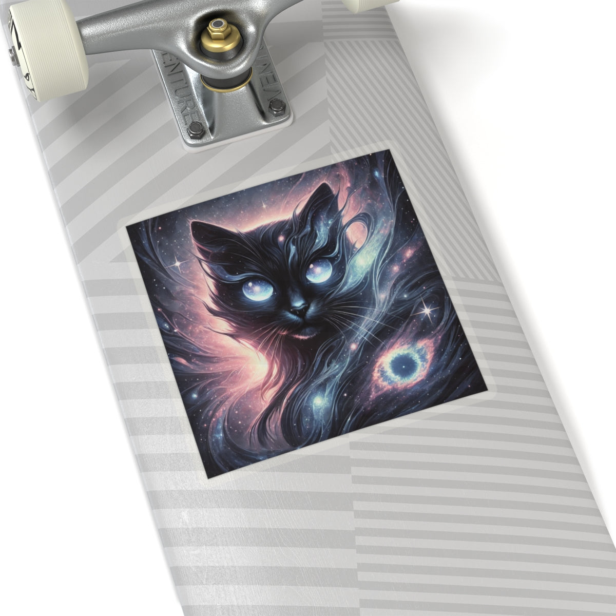 Cosmic Black Cat Galaxy Celestial Sticker