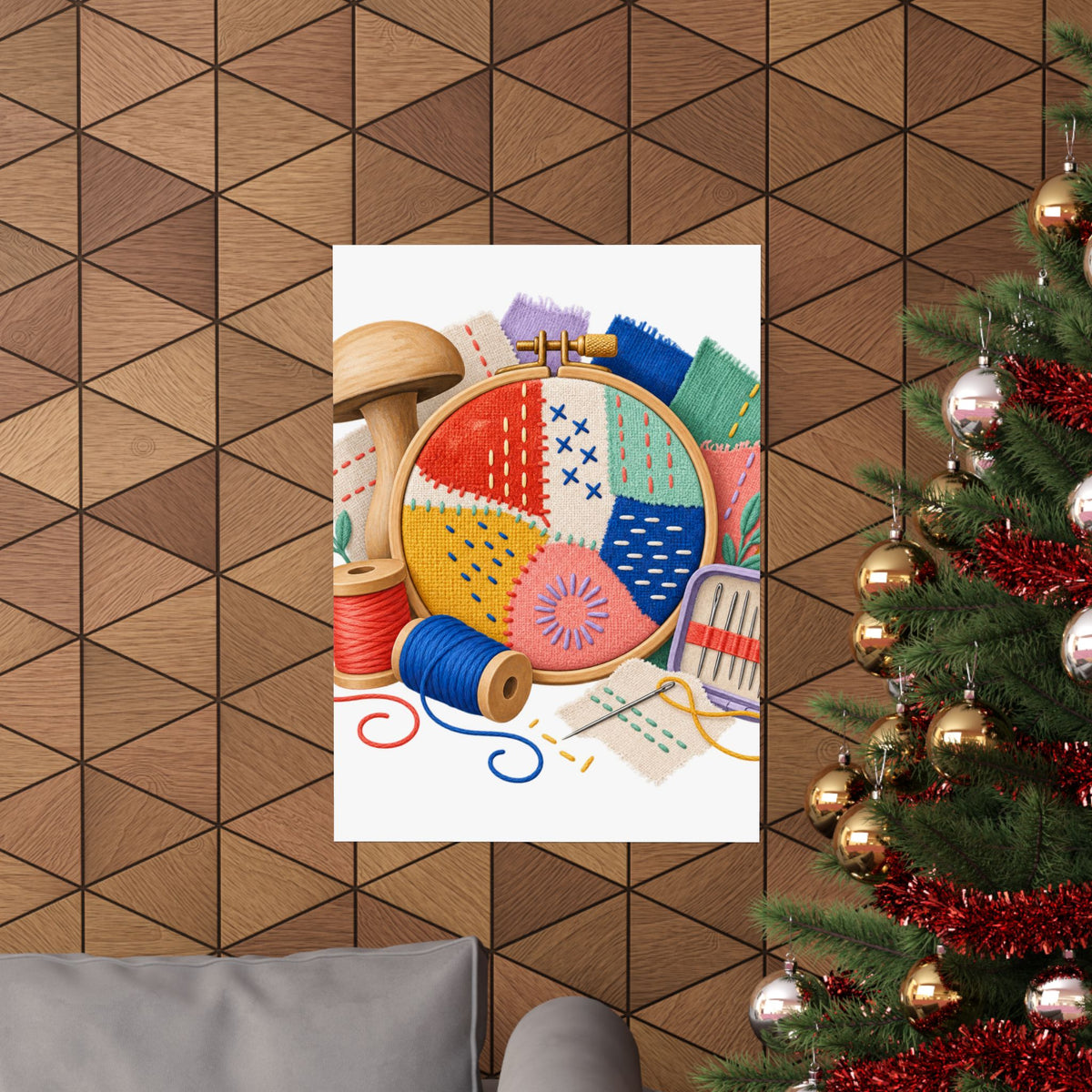 Colorful Visible Mending Workshop Poster