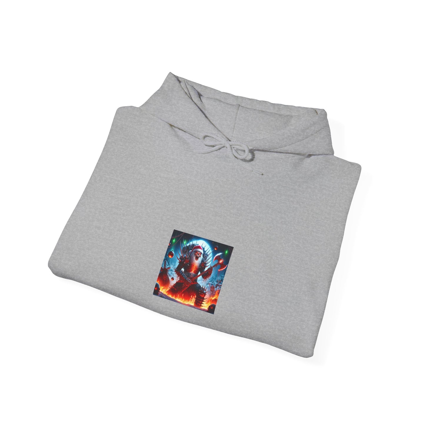 Heavy Metal Santa Holiday Concert Cozy Rock Hoodie