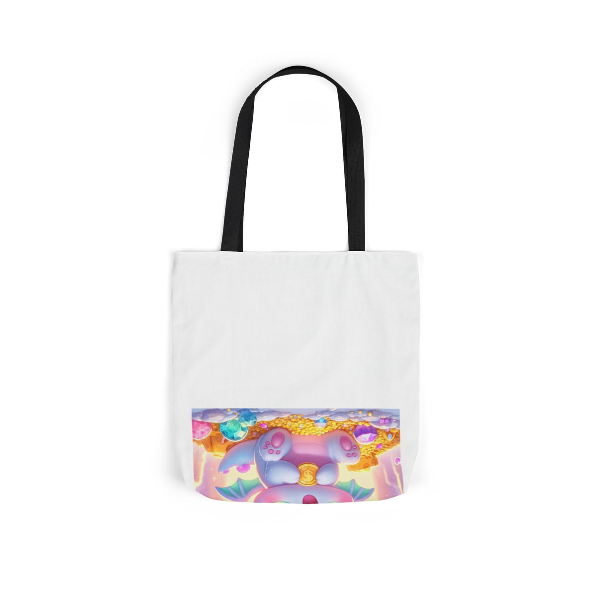 Pastel Treasure Dragon Kawaii Fantasy Canvas Tote Bag