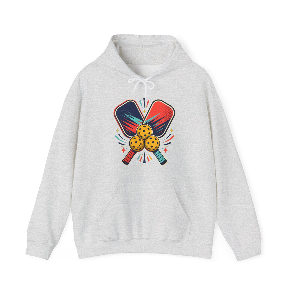 Retro Pickleball Paddles Recreational Sports Hoodie