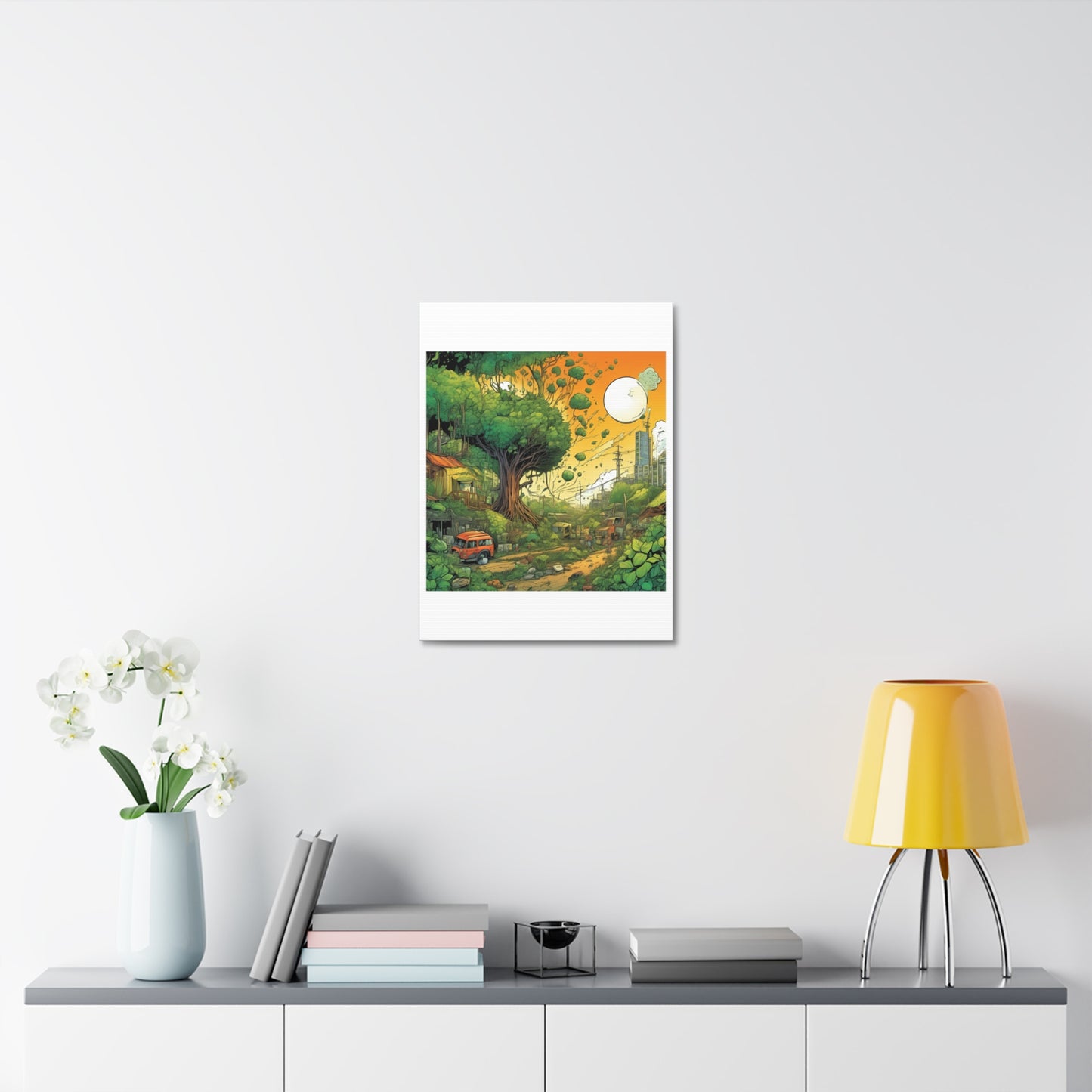 Cottage Road Landscape Nature Gift Art Canvas