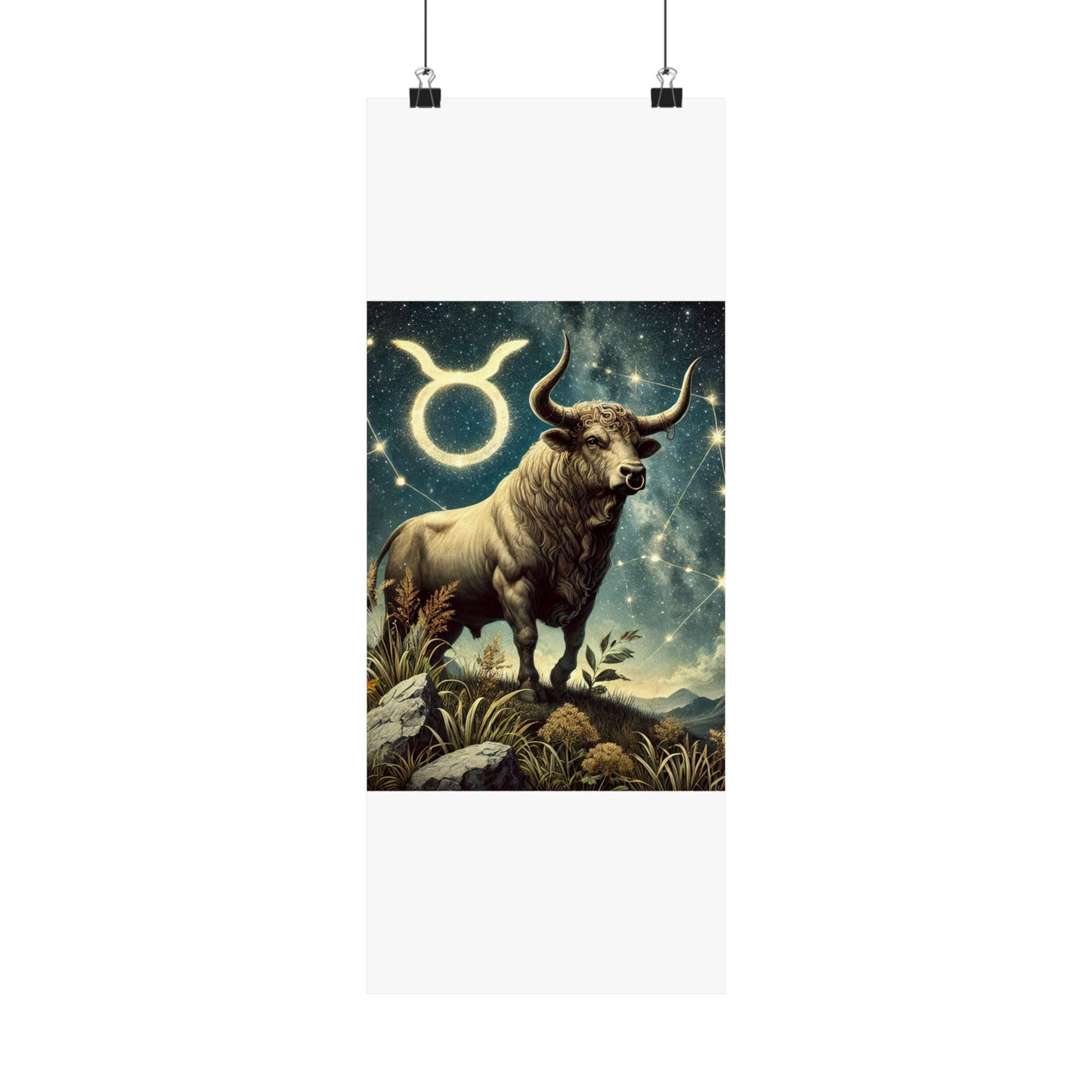 Taurus Bull Constellation Celestial Wall Art Poster
