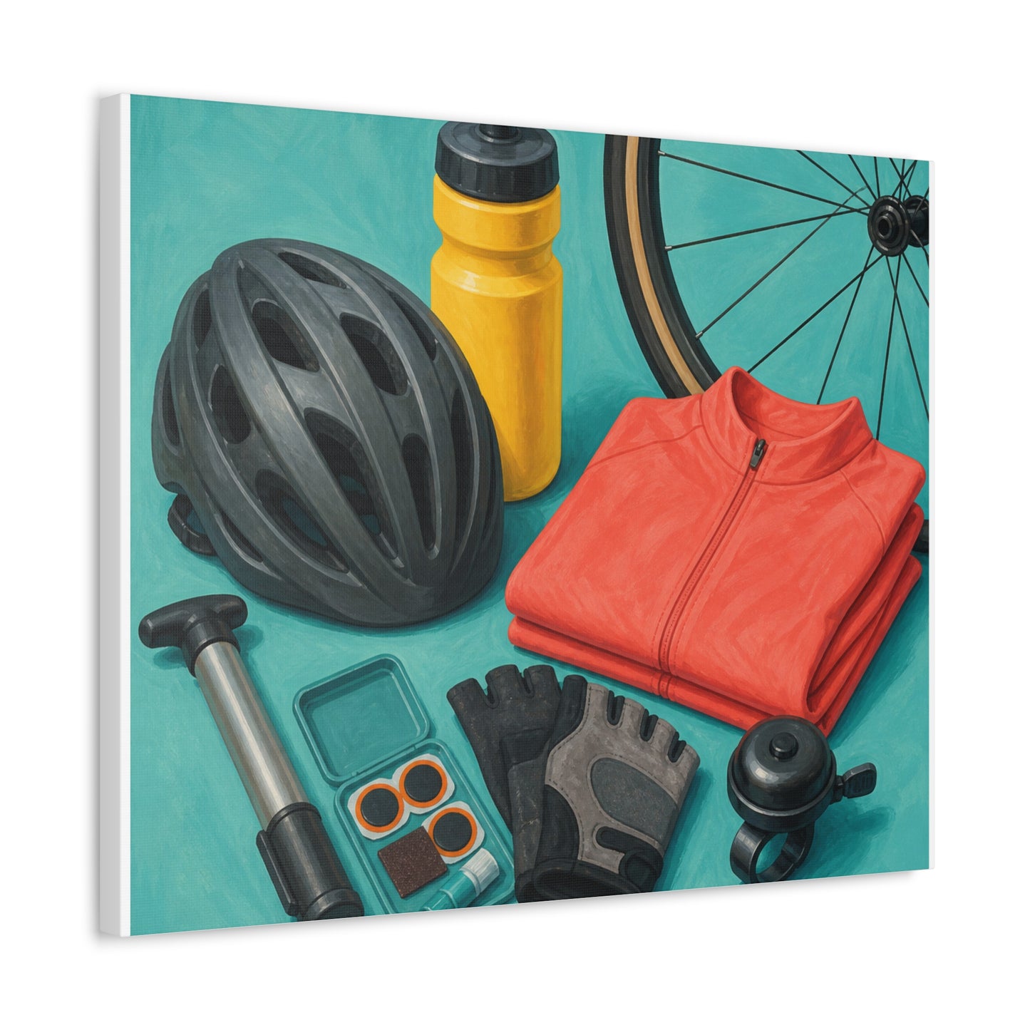Colorful Cycling Gear Hobby Canvas Art
