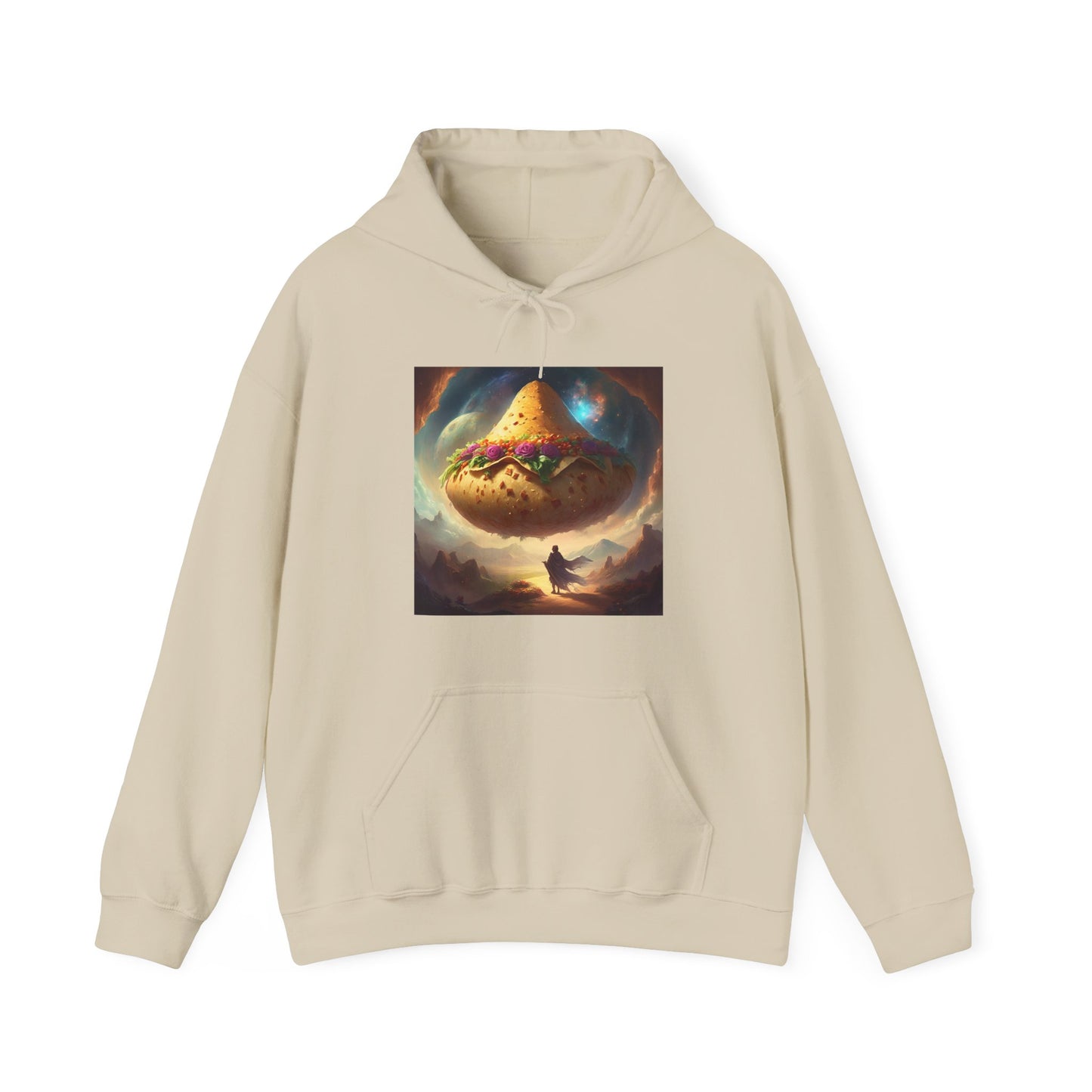Cosmic Taco Planetoid Surreal Food Fantasy Art Hoodie