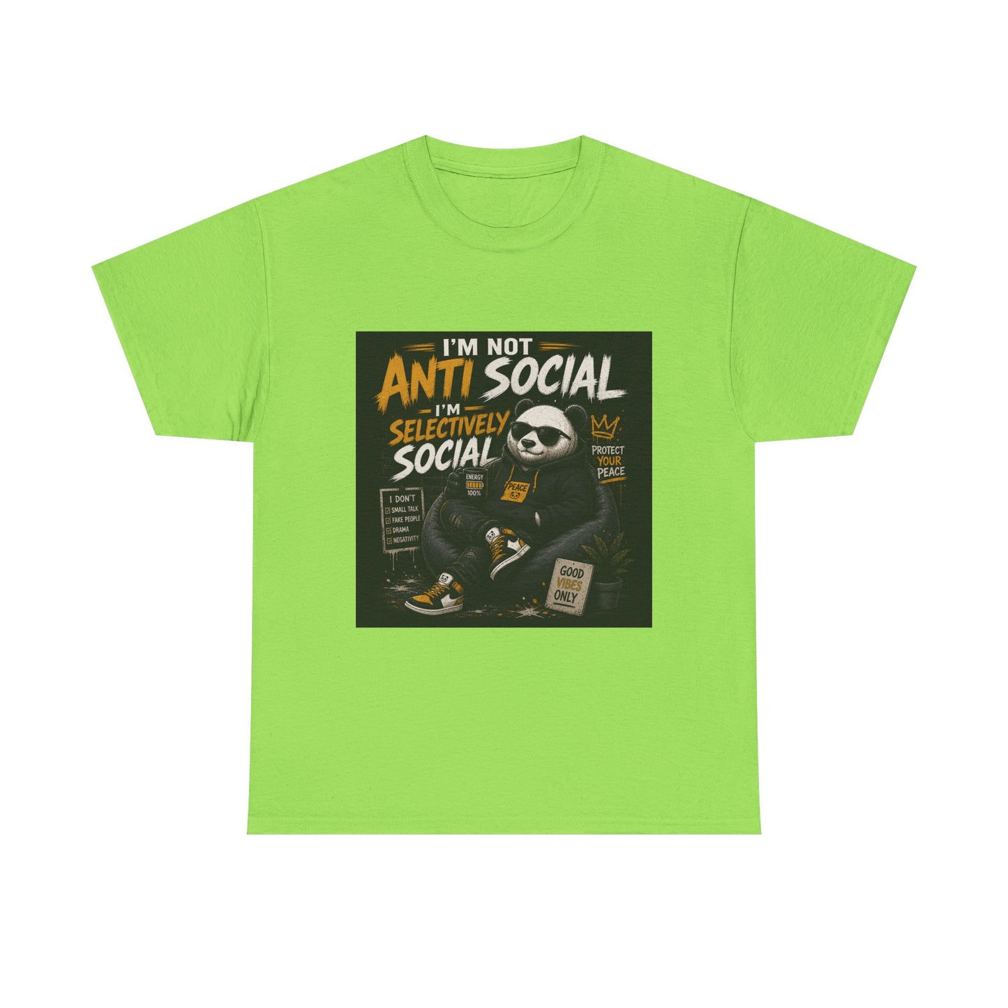I’m Not Anti Social I’m Selectively Social sloth design Tee | funny introvert shirt