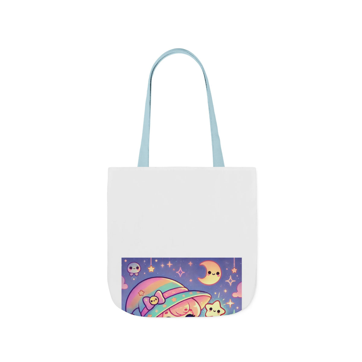 Kawaii Moon Wand Pastel Fantasy Art Canvas Tote Bag