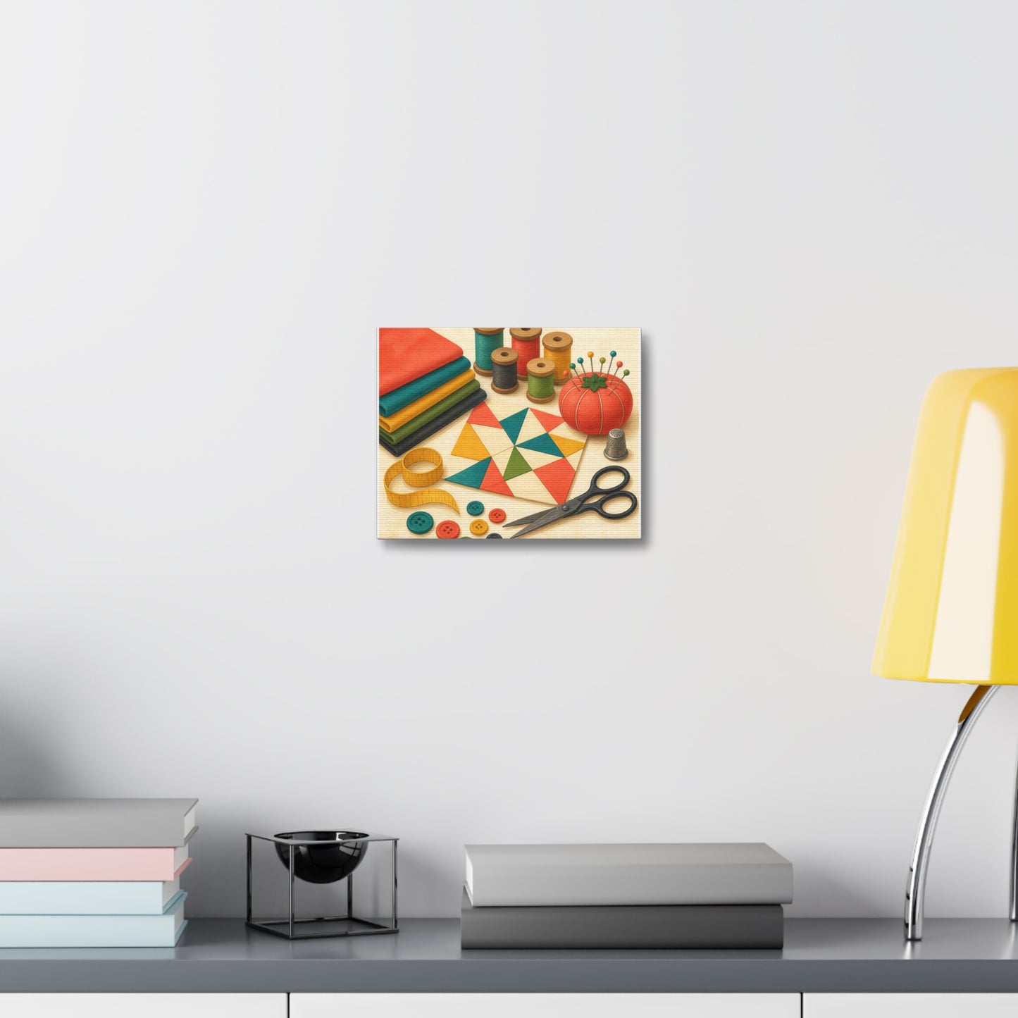Colorful Sewing and Quilting Hobby Canvas Art