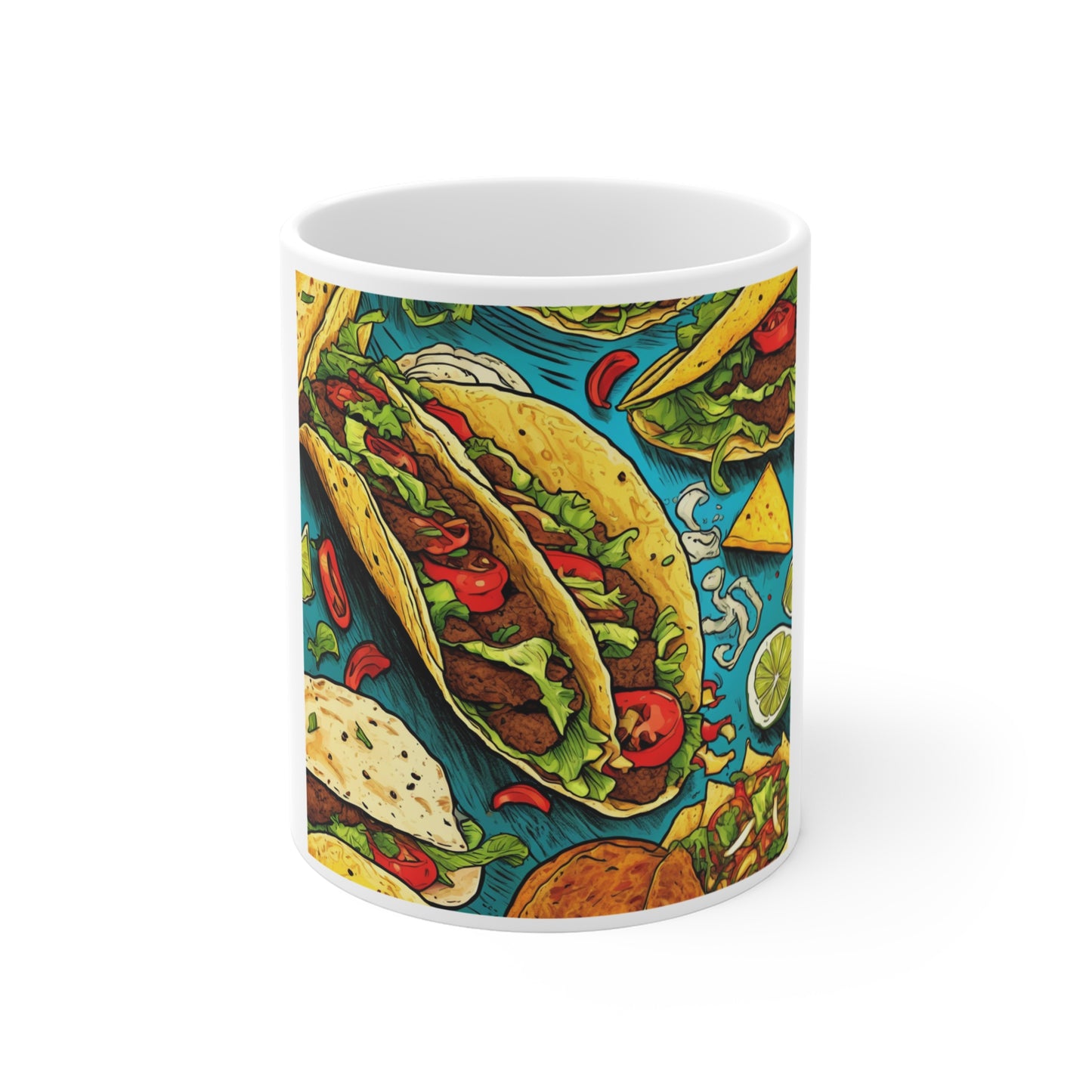 Taco Party Pattern Foodie Gift Art Coffee Mug