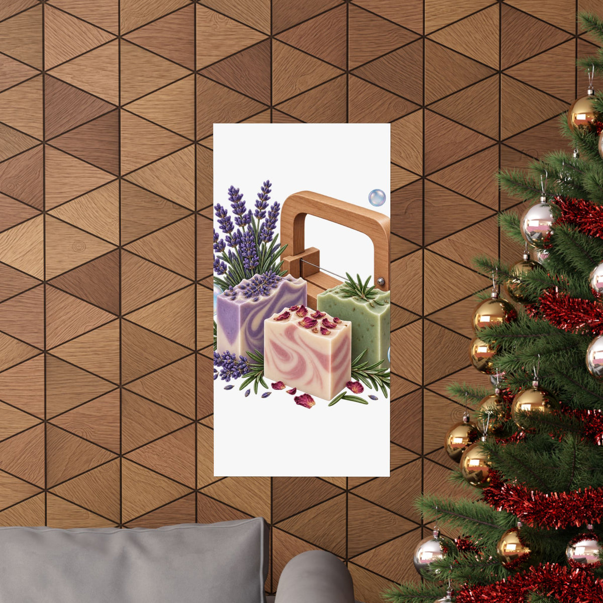 Botanical Soap Making Lavender and Herbs Poster