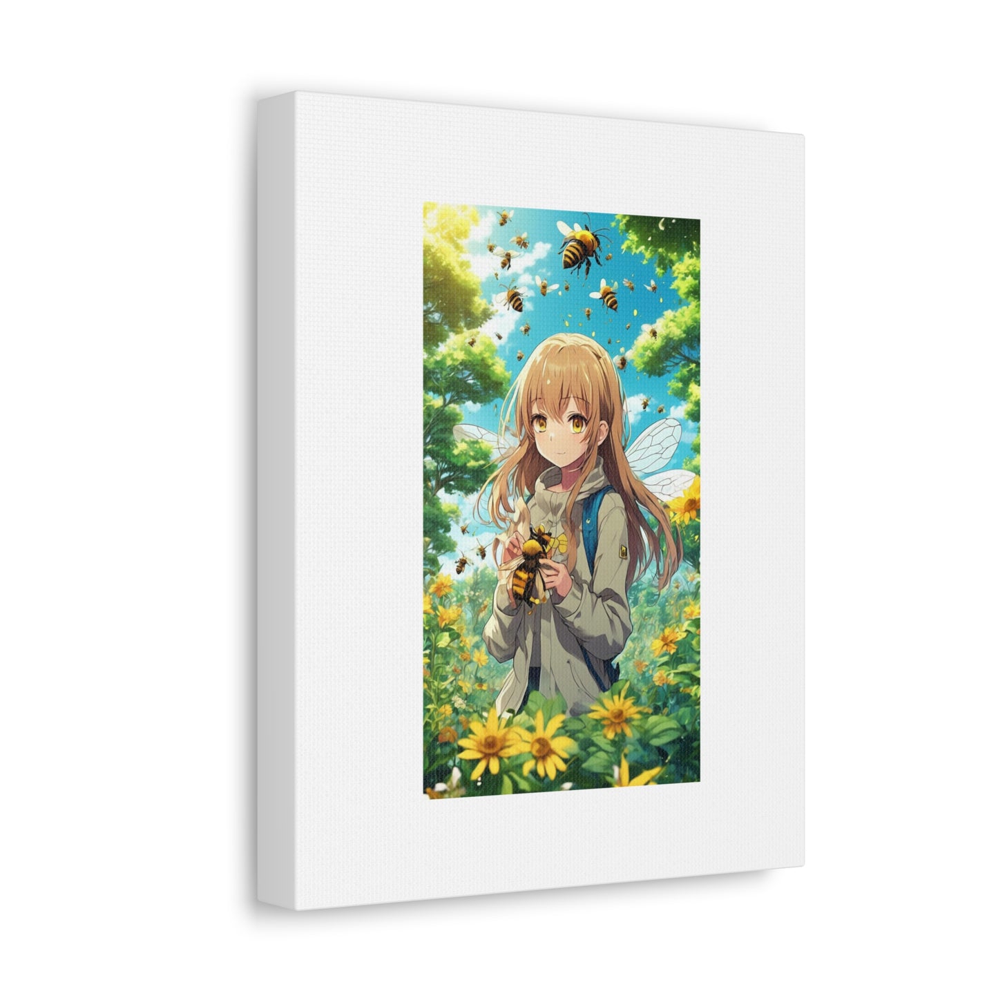 Bee Fairy Garden Anime Nature Art Canvas