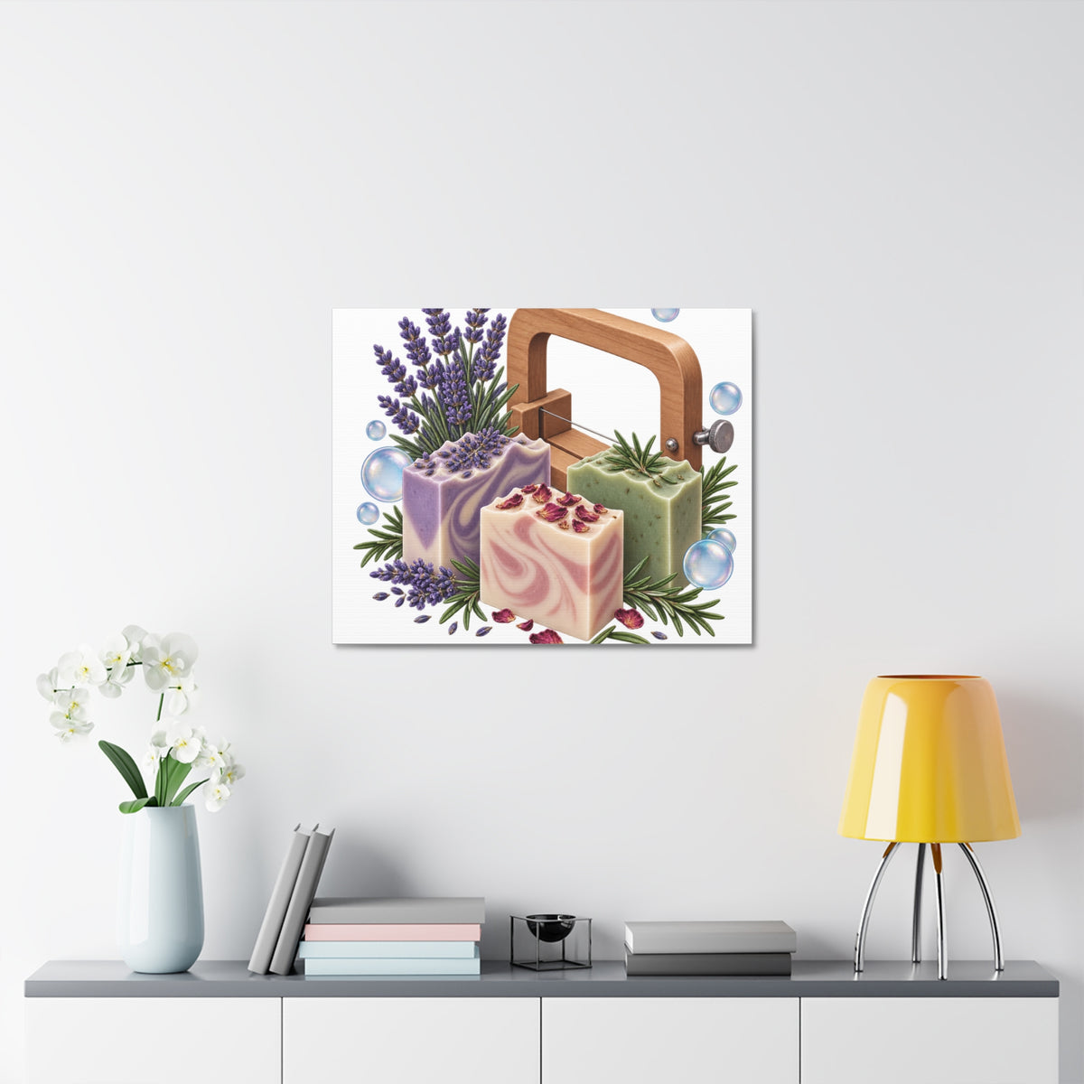 Botanical Soap Making Lavender and Herbs Canvas