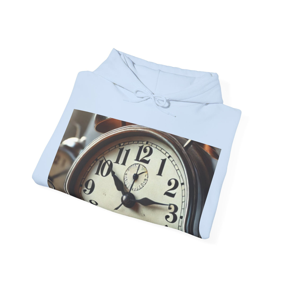 Vintage Alarm Clock Morning Routine Cozy Hoodie