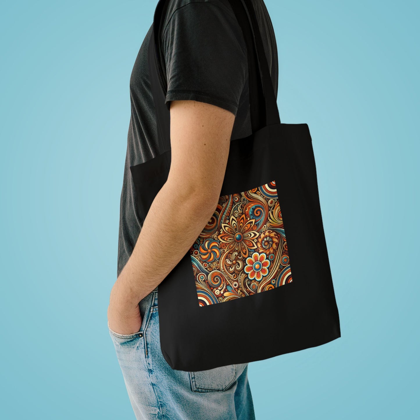 Ornate Abstract Floral Paisley Pattern Tote Bag