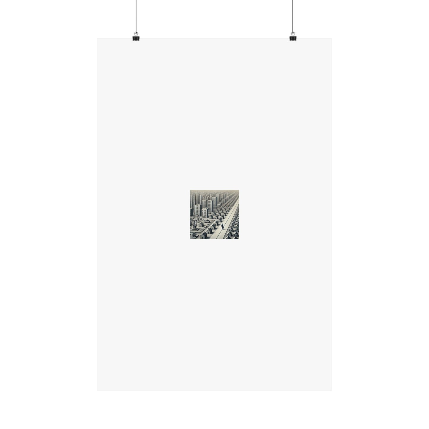 Monochrome Urban Factory Cityscape Poster Industrial Wall Art Gift