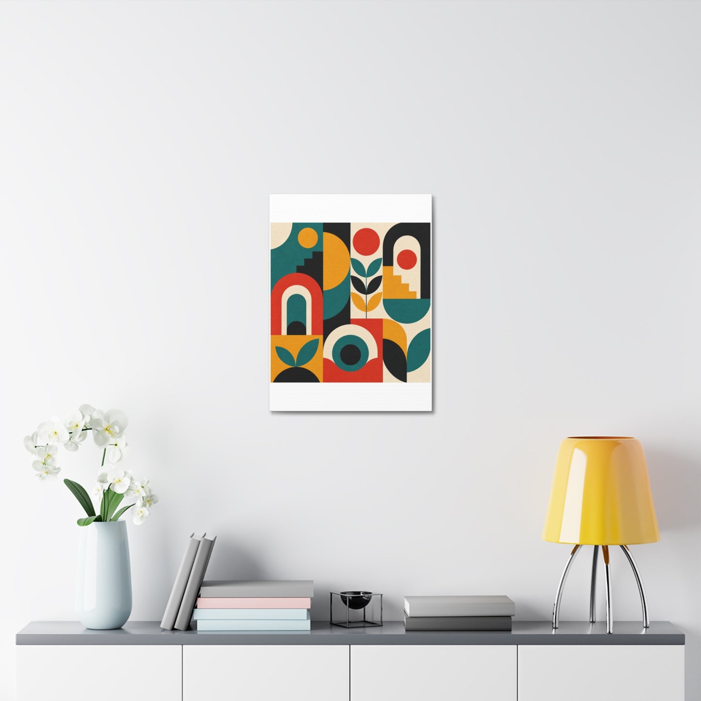 Mid Century Arches Botanical Geometric Canvas Art
