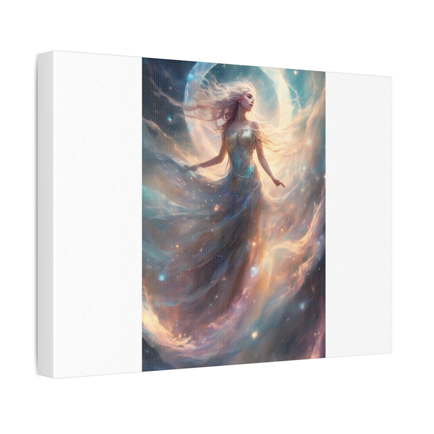 Moonlit Celestial Dancer Fantasy Portrait Canvas
